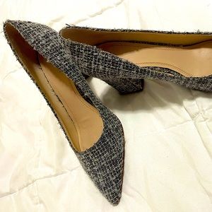 Marc Fisher LTD Zala Pointy Toe Pump Gray Fabric Tweed Size 9M